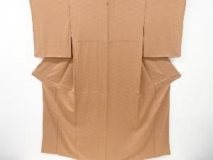 木賊模様織り出し一つ紋色無地着物